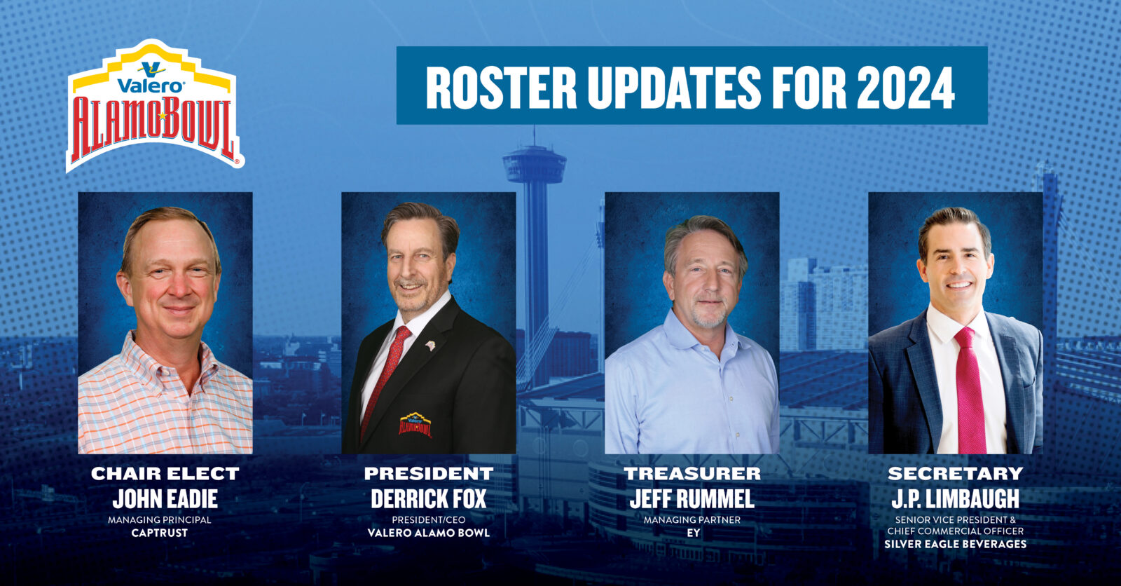 BOWL ANNOUNCES OFFICERS FOR 2024 EVENT - Valero Alamo Bowl